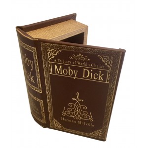 Decorative Moby Dick Book Box Faux Leather Over Wood Secret Book Box 802126175170  153130775442
